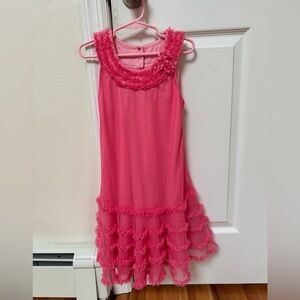 Pink Ruffled Kids Dress